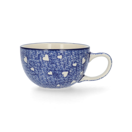 Cappuccino Kop 400 ml - White Hearts