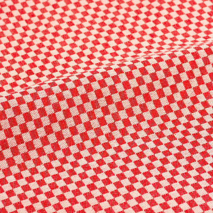 Theedoek Kleine Ruit Rood