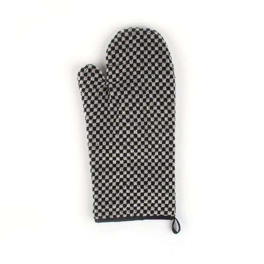 Ovenhandschoen Kleine Ruit Zwart CE