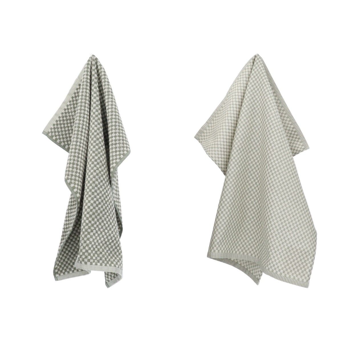 Keukendoek en Theedoek Kleine Ruit Donkergroen