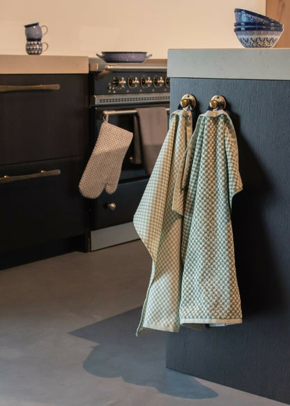 Keukendoek en Theedoek Kleine Ruit Donkergroen