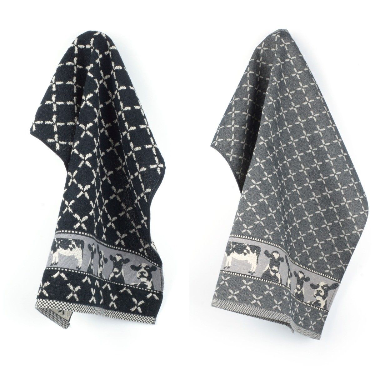 Keukendoek en Theedoek Koe Zwart
