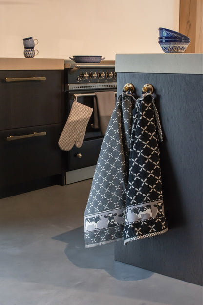 Keukendoek en Theedoek Koe Zwart