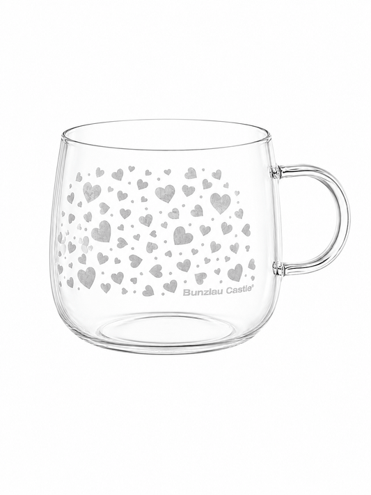 Thee Glazen - Borosilicate Hearts - 400 ml - Set van 2