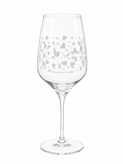 Rode wijnglas 460 ml - Hearts