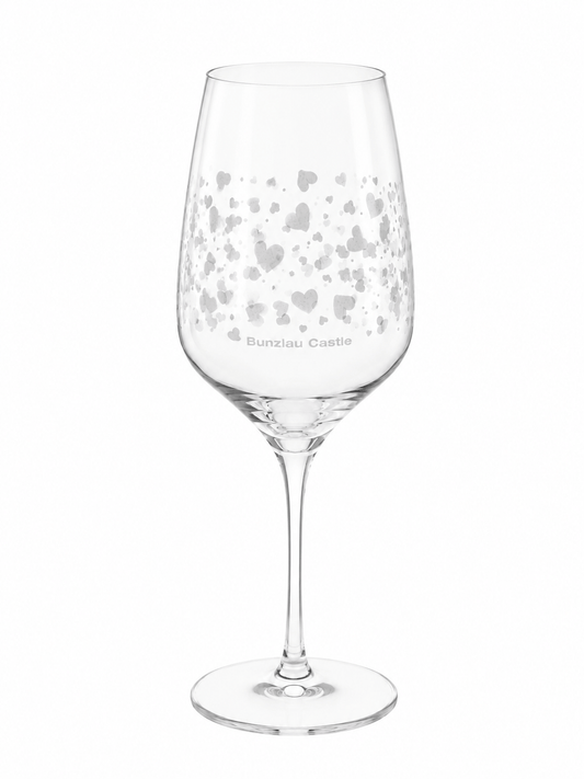 Rode wijnglas 460 ml - Hearts
