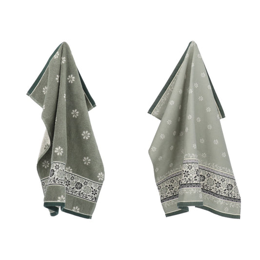 Keukendoek en Theedoek Belle Fleur Donkergroen