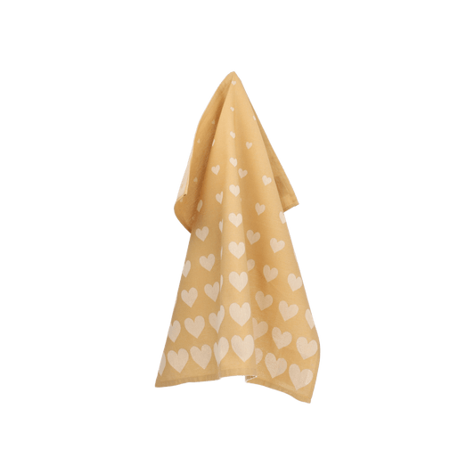 Theedoek Hart Geel