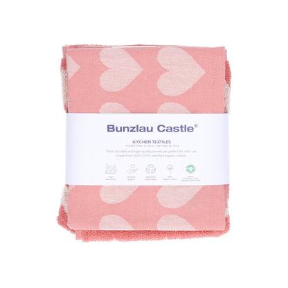Keukendoek en Theedoek Hart Roze