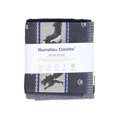 Keukendoek en Theedoek Kat Donkerblauw