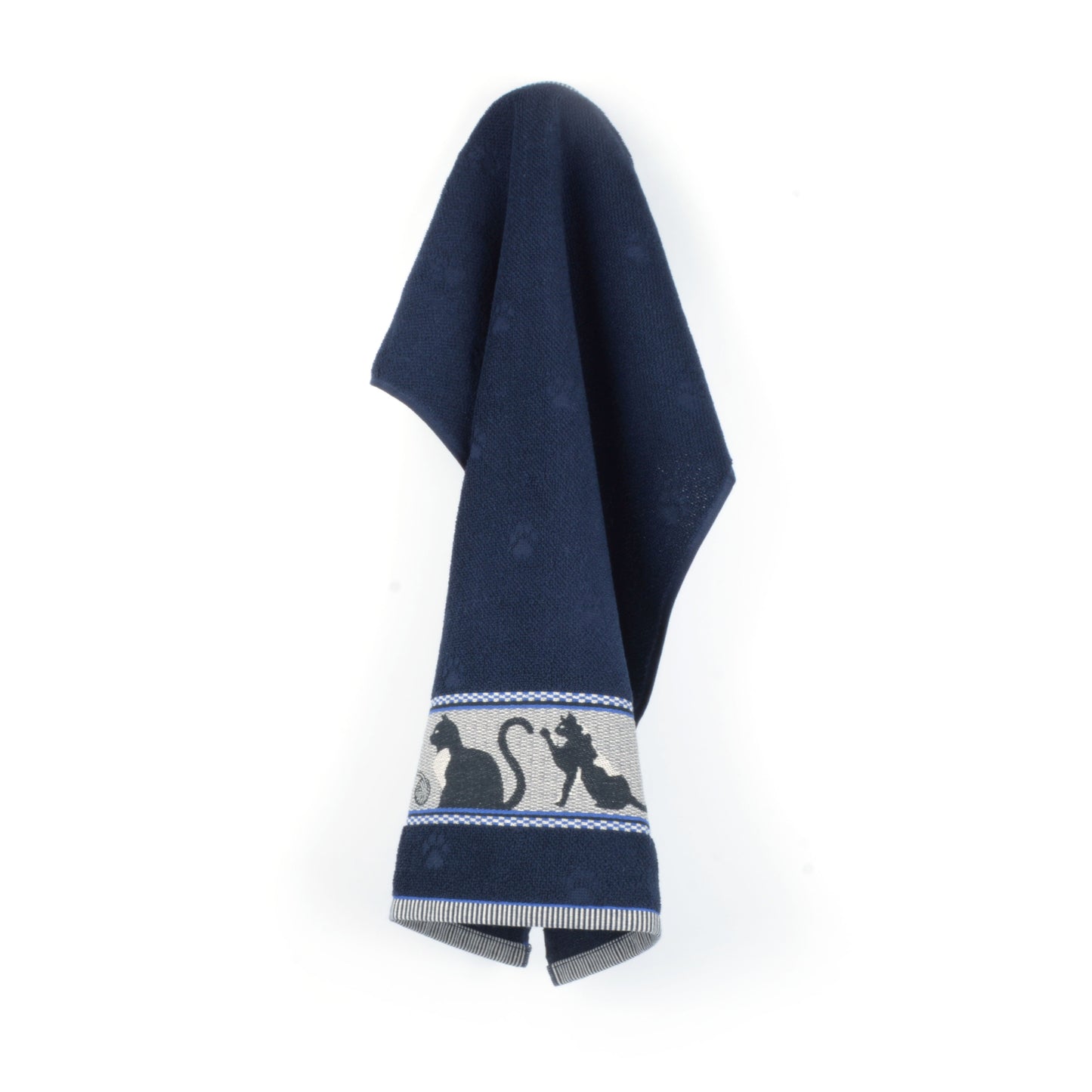 Keukendoek Kat Donkerblauw
