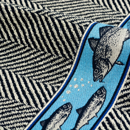Keukendoek Vis Donkerblauw