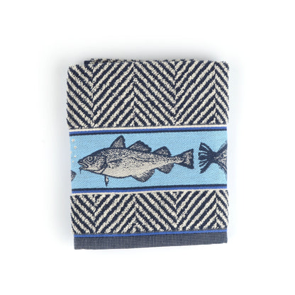 Keukendoek Vis Donkerblauw