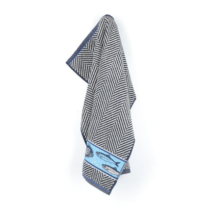 Keukendoek Vis Donkerblauw