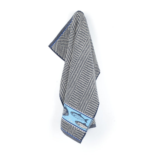 Keukendoek Vis Donkerblauw