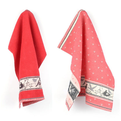 Keukendoek en Theedoek Vogel Rood