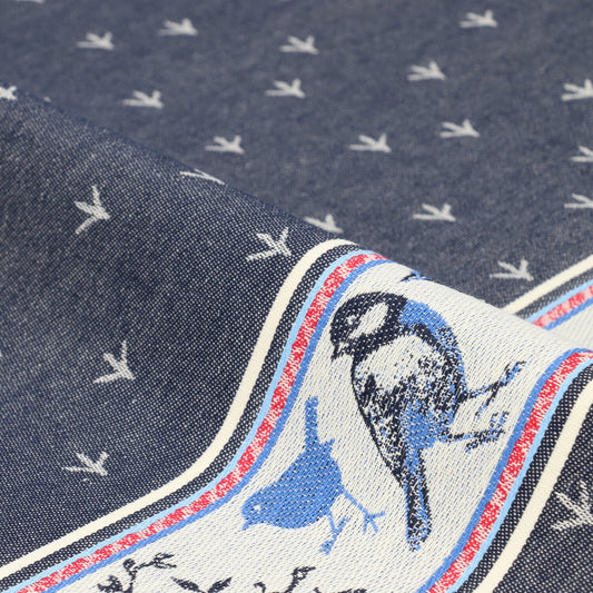 Theedoek Vogel Donkerblauw