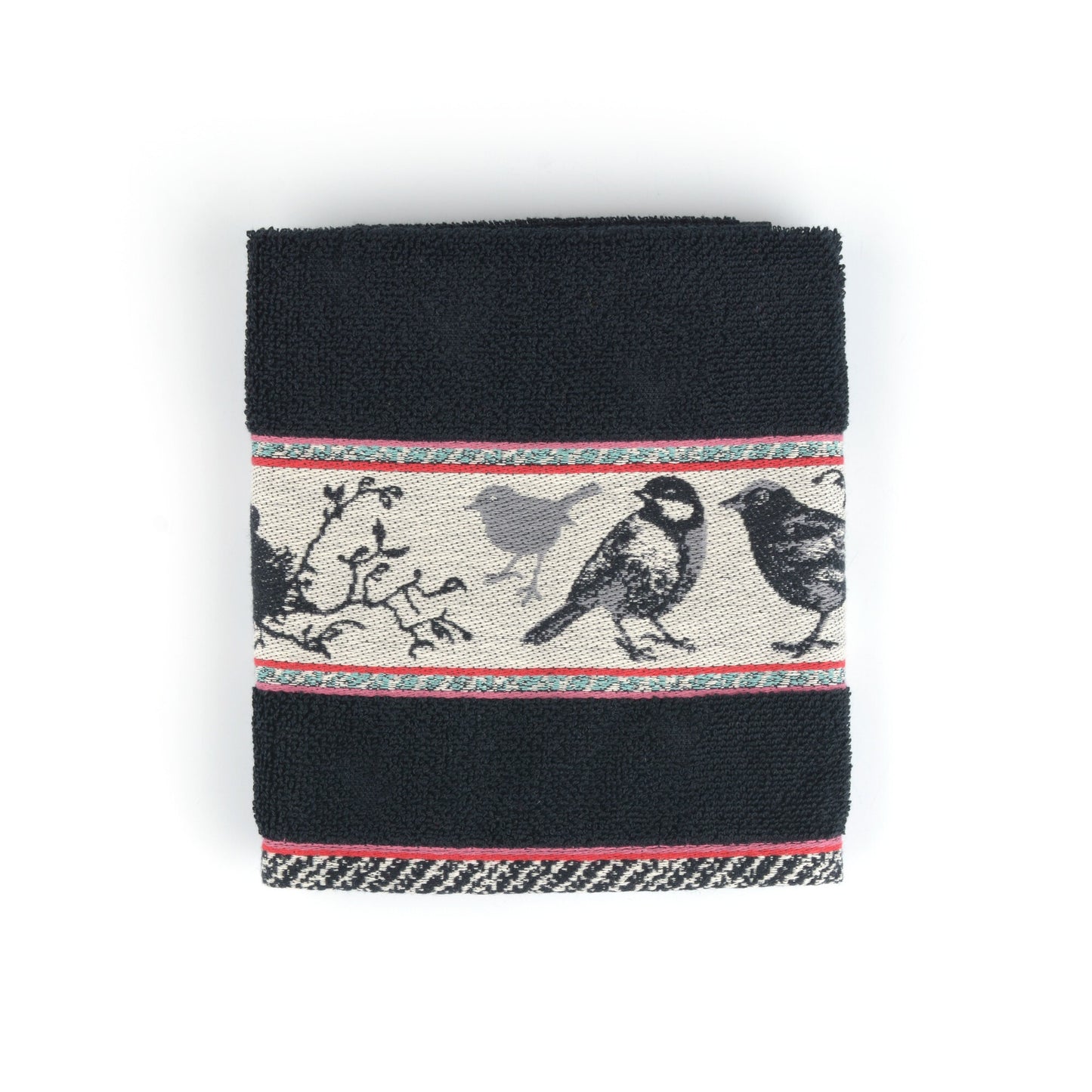 Keukendoek Vogels Zwart