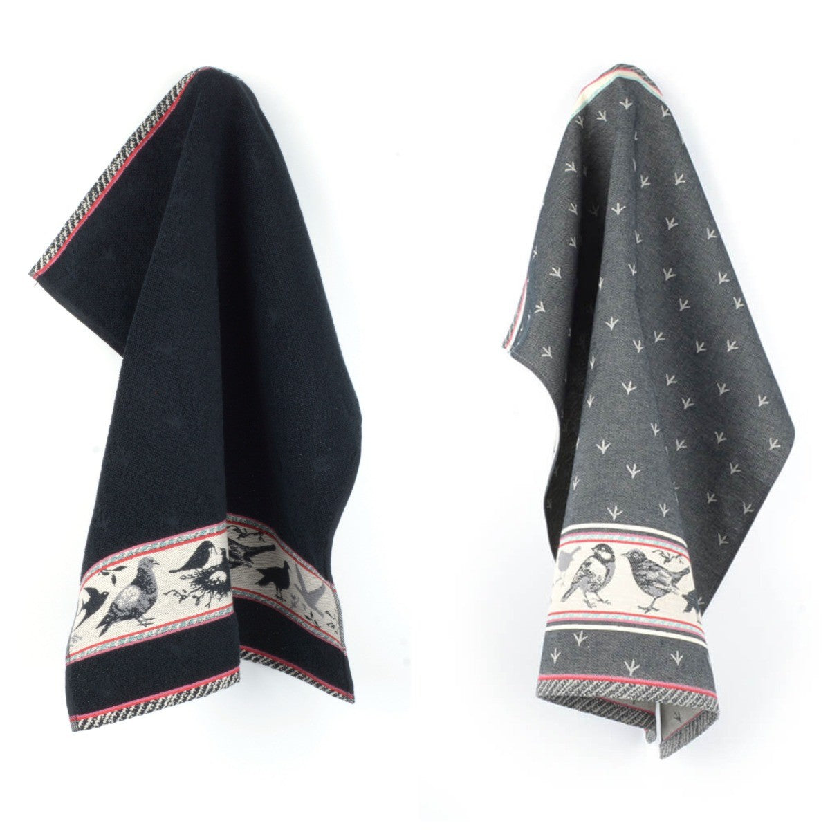 Keukendoek en Theedoek Vogel Zwart