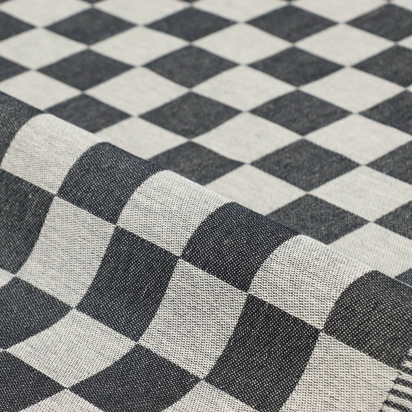 Theedoek Block - Zwart