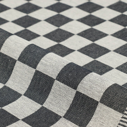 Theedoek Block - Zwart