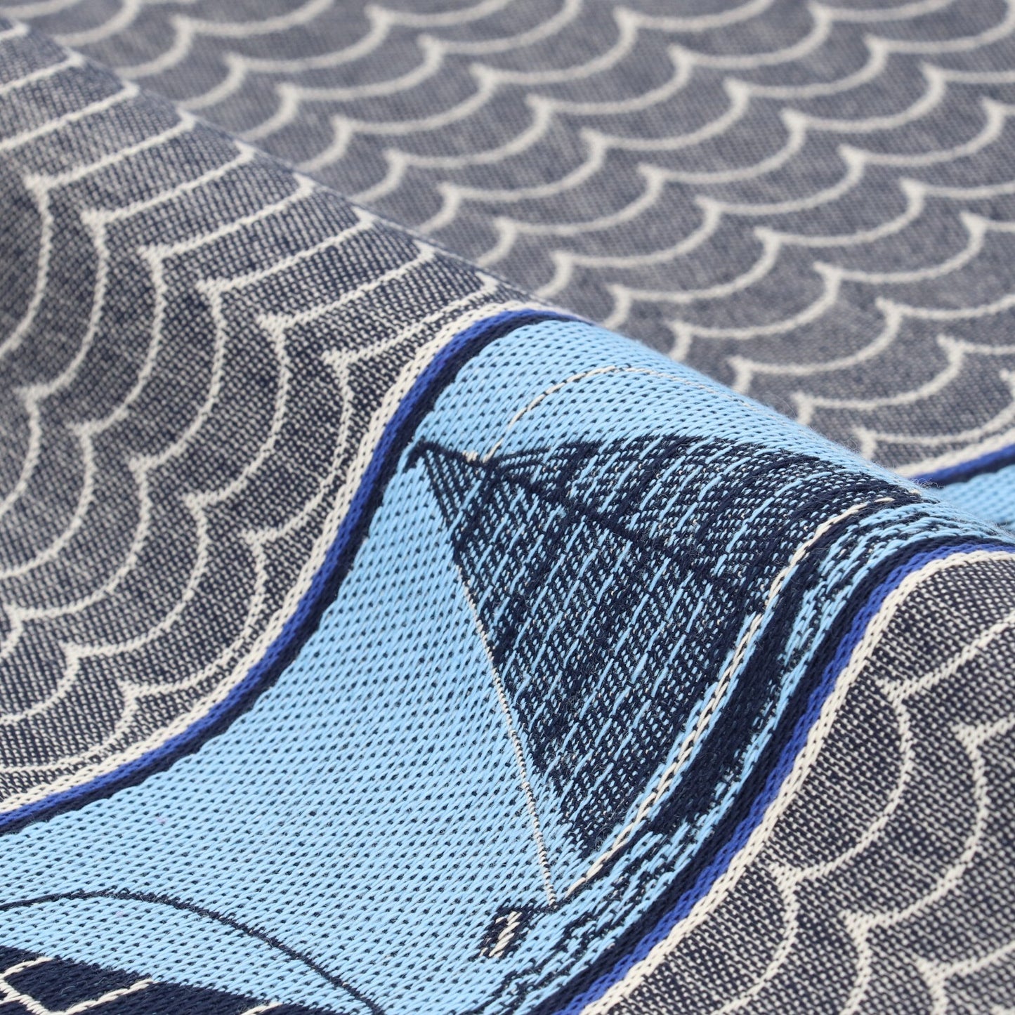 Theedoek Boot Donkerblauw