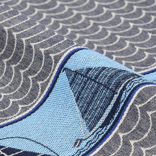 Theedoek Boot Donkerblauw