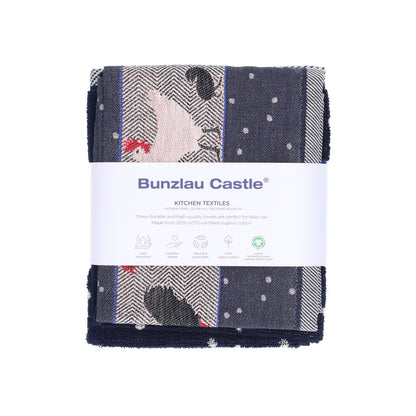 Keukendoek en Theedoek Kip Donkerblauw