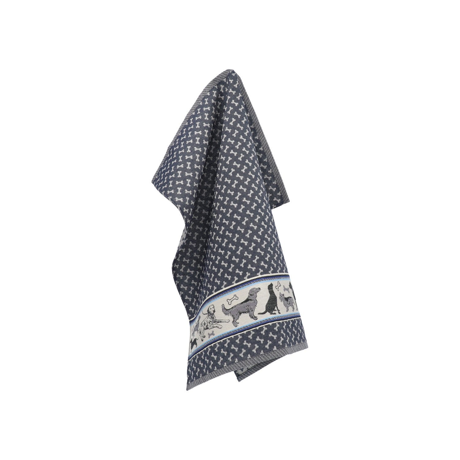 Theedoek Hond Donkerblauw