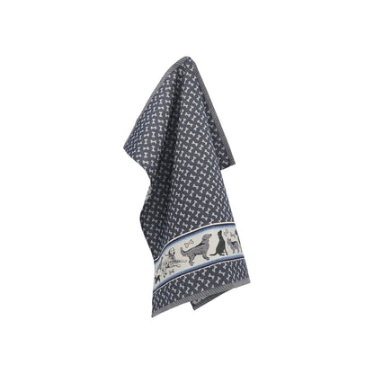 Theedoek Hond Donkerblauw