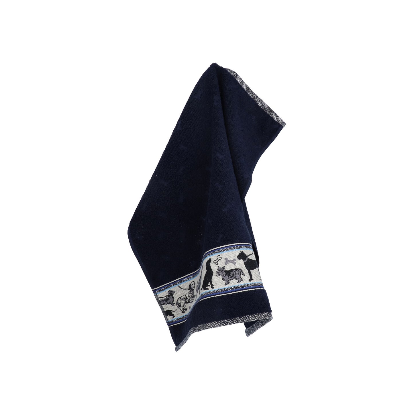 Keukendoek Hond Donkerblauw