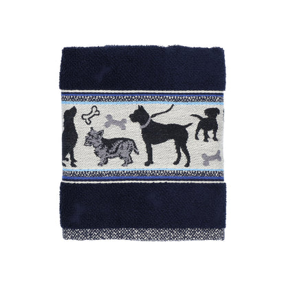 Keukendoek Hond Donkerblauw