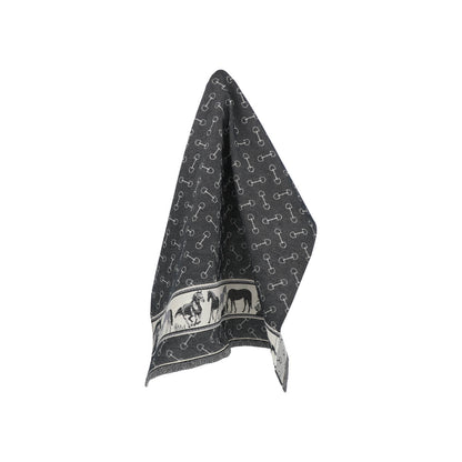 Theedoek Paard Zwart