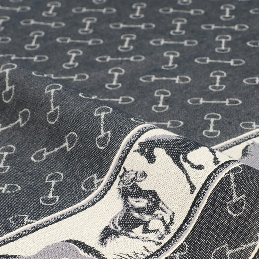 Theedoek Paard Zwart