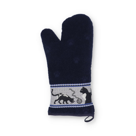 Ovenhandschoen Kat Donkerblauw CE