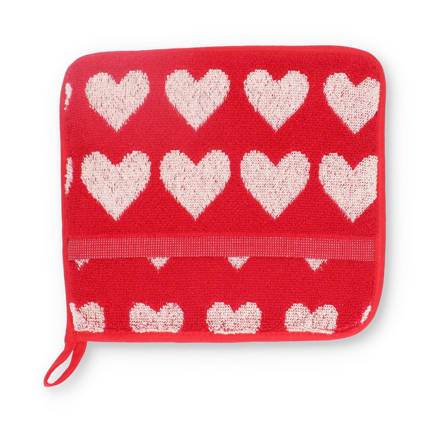 Pannenlap Hearts Rood CE