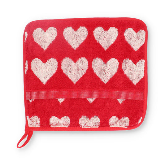 Pannenlap Hearts Rood CE