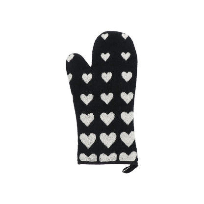 Ovenhandschoen Hearts Zwart CE