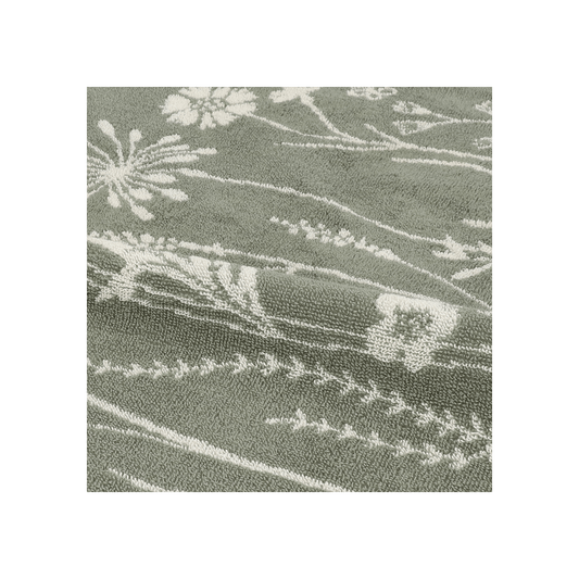 Keukendoek Wild Flowers Donkergroen