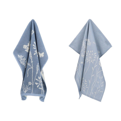 Keukendoek en Theedoek Wild Flowers Grijs Blauw