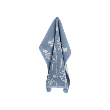 Keukendoek Wild Flowers Grijsblauw