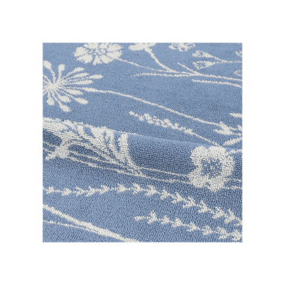 Keukendoek Wild Flowers Grijsblauw