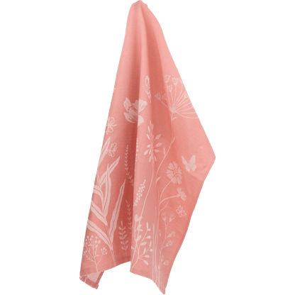 Theedoek Wild Flowers Roze