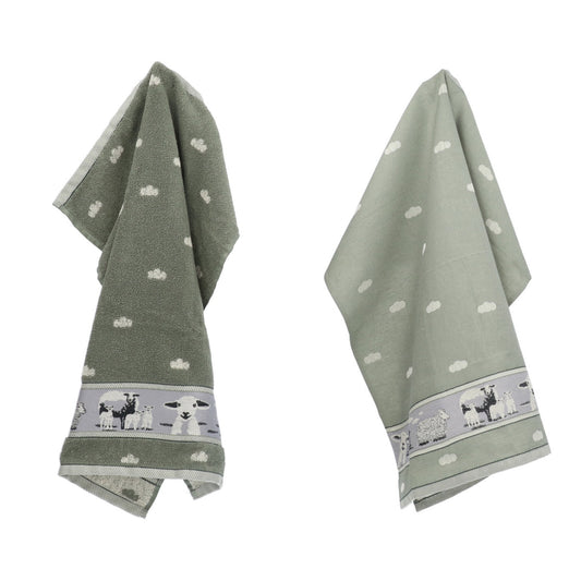 Keukendoek en Theedoek Schaap Donkergroen