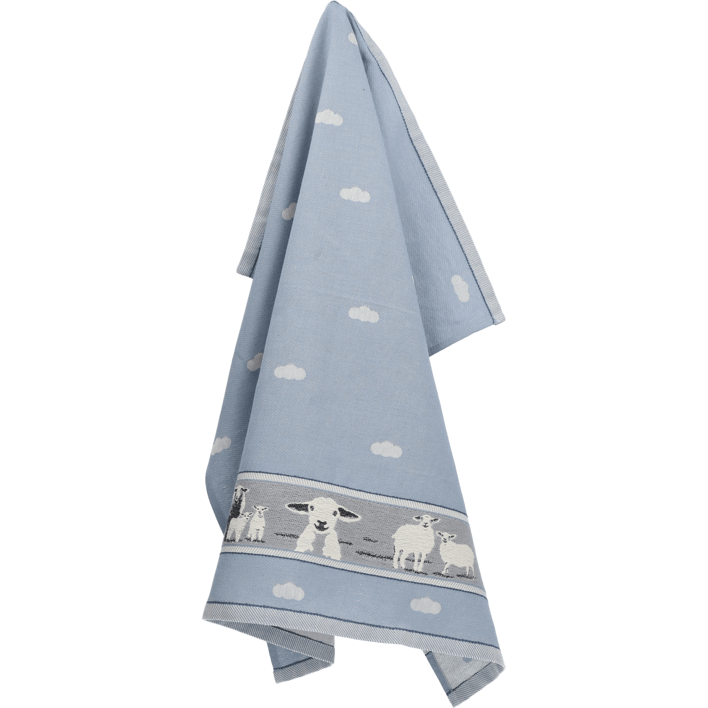 Theedoek Schaap Grijsblauw
