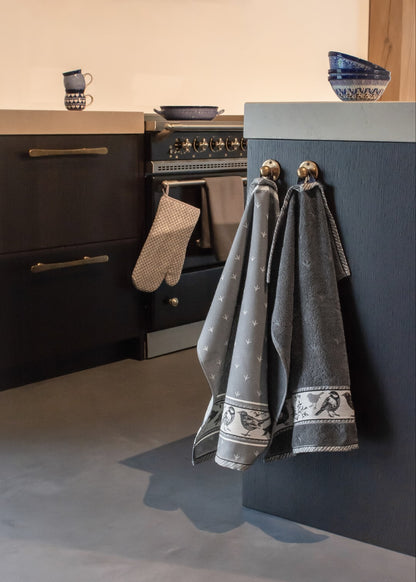 Keukendoek en Theedoek Vogel Antraciet