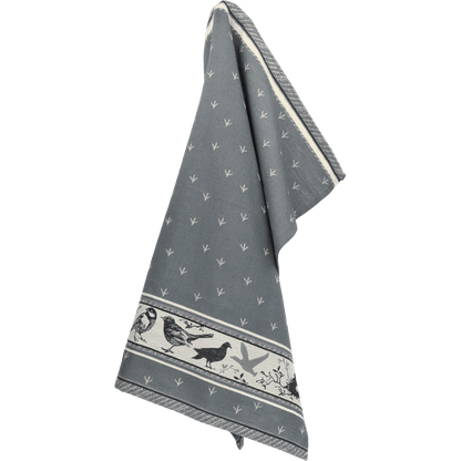 Theedoek Vogels Antraciet