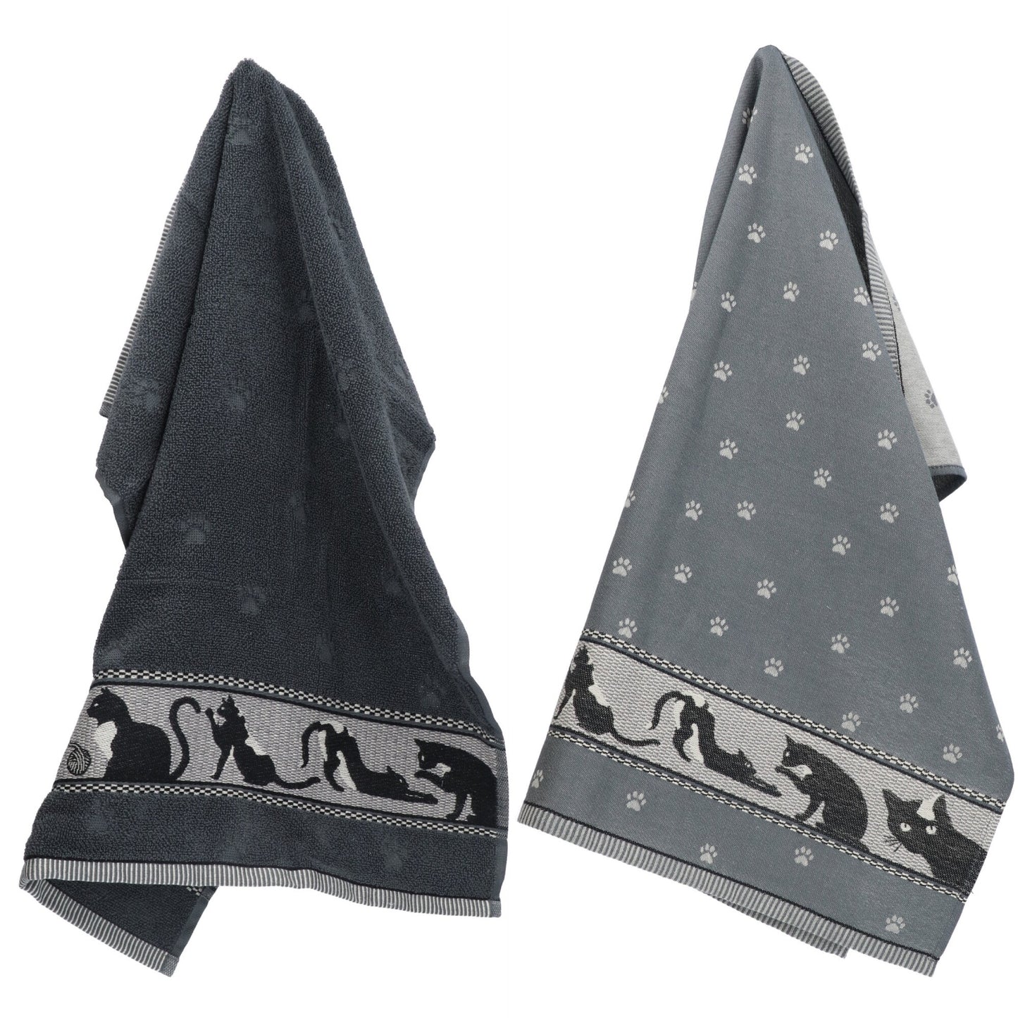 Keukendoek en Theedoek Kat Antraciet