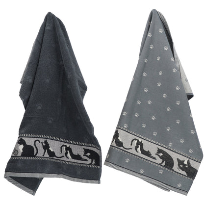 Keukendoek en Theedoek Kat Antraciet