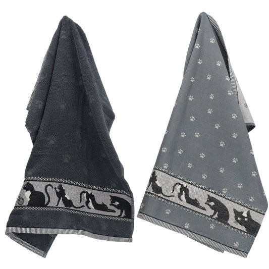 Keukendoek en Theedoek Kat Antraciet